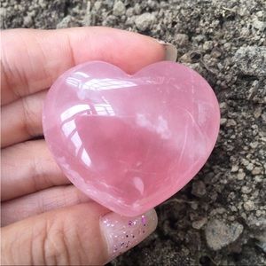 Rose Quartz Crystal Hearts, Healing Crystal, Crystal Heart, Natural Crystal